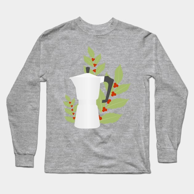 Moka pot Long Sleeve T-Shirt by kourai